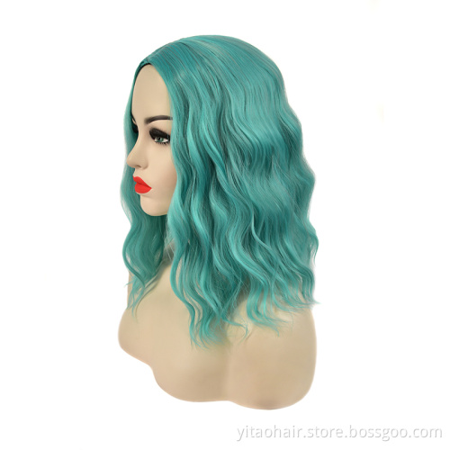 ZYR Long Wavy Synthetic Lace Front Wig Glueless Purple High Temperature Heat Resistant Fiber Hair Wigs for Women Light Swiss HEN